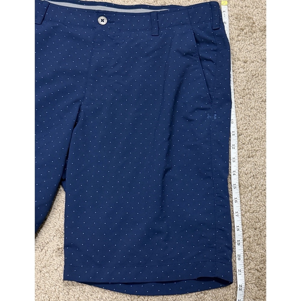 Under Armour Men's HeatGear Loose Golf Shorts Navy Polka Dot Size 40 - Picture 10 of 12